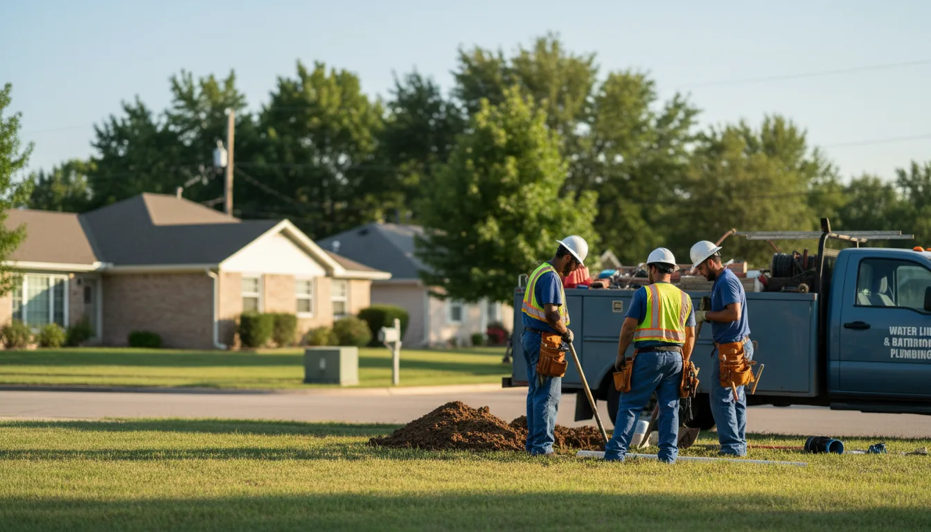 Residential water line and bathroom plumbing service in Brookwood, AL